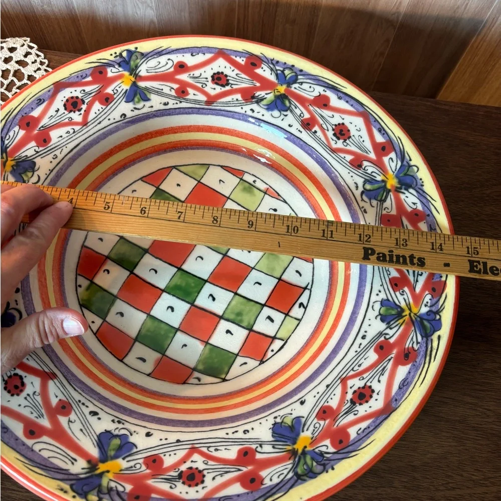 Williams-Sonoma Luca Handpainted XL Pasta Serving Bowl Made in Deruta Italy